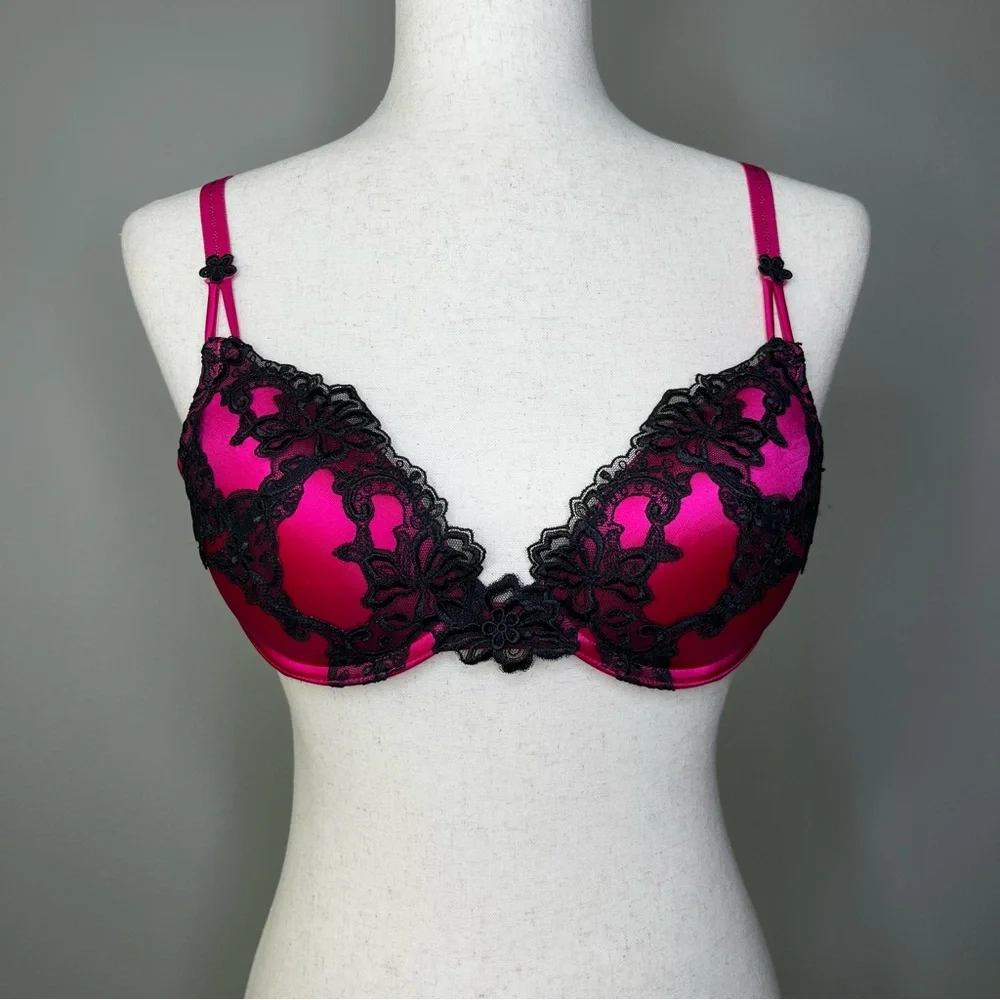 NWT Soma Limited Edition Desire Push Up Bra / Azalea‎ & Black / SZ 32C